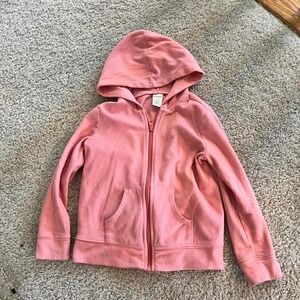 Pink Gymboree zip-up hoodie in size S (5-6)